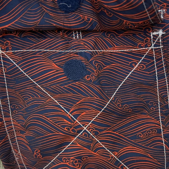 🌟3 for $25🌟 Dockers Men’s Medium Orange/Blue Multi Pocket Bathing Board Shorts - Picture 9 of 10